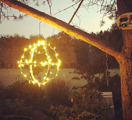 Lichterkugel aus Fassdauben - Romantische Deko